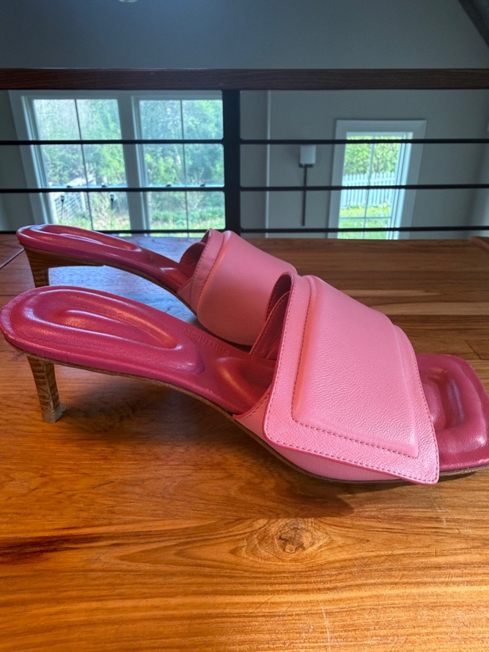 Jacquemus Pink Slide Sandals - Padded Strap Size 6 - Picture 2 of 3